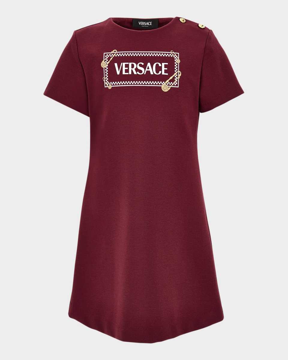 Girl's Punto Vintage Logo-Print Dress, Size 6-14